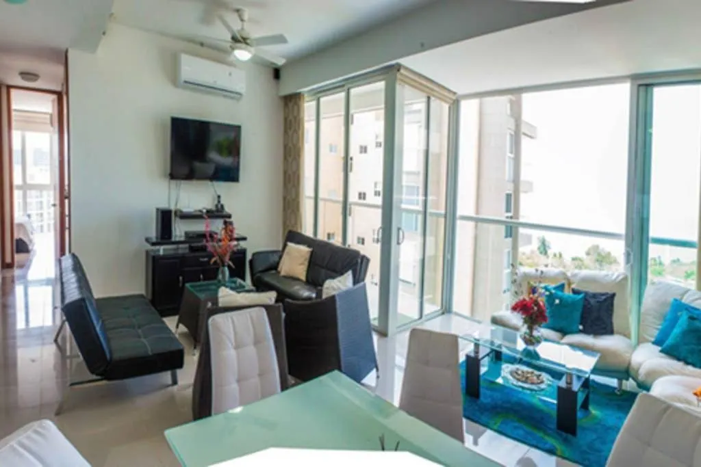 Apartment Acogedor Con Vista Al Mar En Condominio Zazue A 300 Metros De La Playa Bellohorizonte Santa Marta